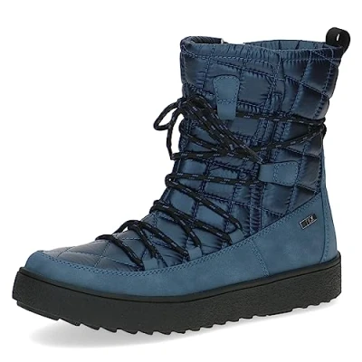 Image of CAPRICE Women&#039;s 9 26215 41 Flat lace up Boots Warm Lining, Ocean Comb, 3.5 UK