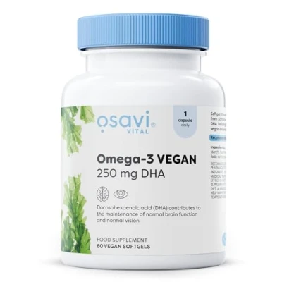 Image of Osavi Omega 3 Vegan, 250mg DHA 60 Vegan softgels