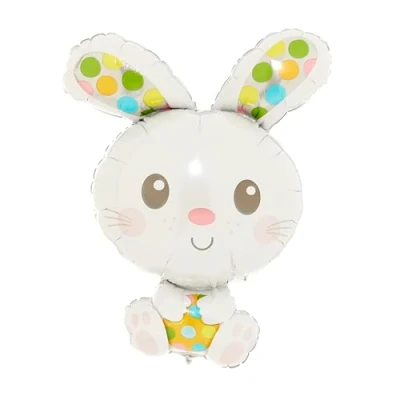 Image of Amscan 4235301 Anagram Spotted Easter Bunny Foil SuperShape Balloon 29&quot;