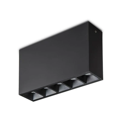 Image of Lika Integrated LED 5 Lights Surface Mounted Ceiling Lamp Black 3000K