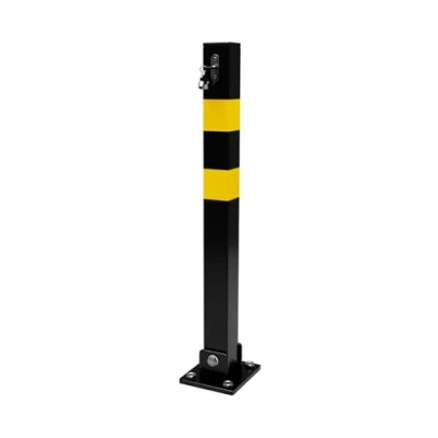 Image of Streetwize SWWL9 Folding Parking Post Square, 3 Keys, Visual Theft Deterrent, for Spaces &amp; Driveways, 700mm x 50mm