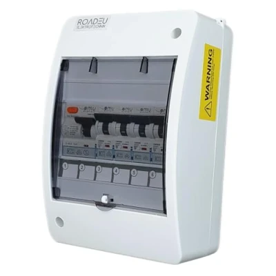 Image of UK Consumer Unit 4 Way Fuse Box with RCD, Electrical Power Distribution Unit, Circuit Breaker Panel Board Designed for Market and Includes 13Amp MCB