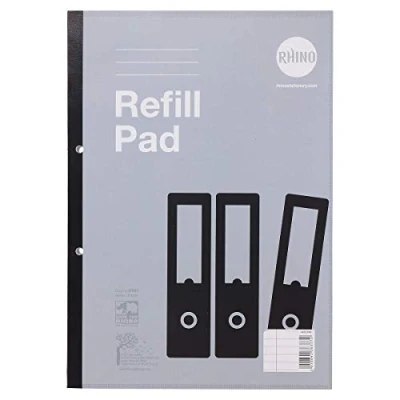 Image of RHINO A4 Refill Pad, Writing 400 Page / 6mm Lined with Margin, 1 Pack, Narrow Ruled Paper, Office &amp; School Stationery Supplies
