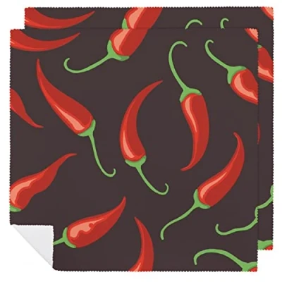 Image of Red Pepper Cloth Napkins,Dinner Napkins Cloth,Dinner With Funny Pattern Printed