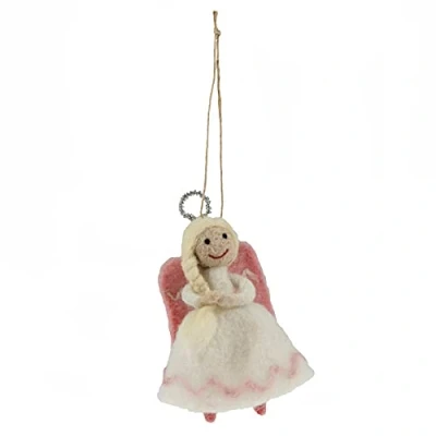 Image of Trimits Needle Felting Craft Kit, Christmas, Includes Roving Wool Stuffing Instructions, Angel