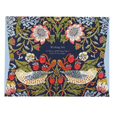 Image of Museums and Galleries Marketing. Victoria Albert Museum 18.8 x 24.5cm Strawberry Thief Writing Paper Sheet with Envelope (Pack of 10)