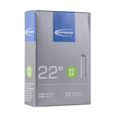 Image of Schwalbe AV8A 22 x 1.00 Inner Tube with Schrader Valve, 25/28 489/501
