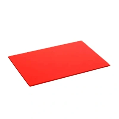 Image of Red 30cm x 20cm Glass Chopping Board By Harbour Housewares