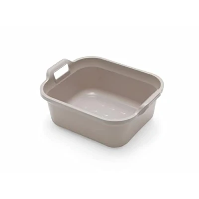 Image of Addis Large 10L Washing Up Bowl With Handles In Light Mushroom, 39 x 32 14 cm