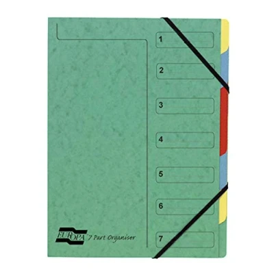 Image of Exacompta Europa Multipart File, A4, 500 Micron, 7 Part Green