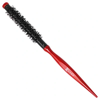 Image of Kobe Red Wood Ionic Heat Resistant Styling Brush For Blow Drying 13mm Barrel Dry Hair Brush, Curling Styling, Straightening &amp; Detangling