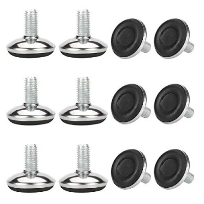 Image of M8 x 15 28 mm Adjustable Levelling Floor Protector Legs for Home Furniture, Office Table 12 Pack