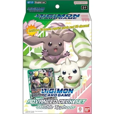 Image of Bandai Digimon Card Game: Advanced Deck Set Double Typhoon (ST17) Trading Game Ages 2 6+ Players 10+ Minutes Playing Time
