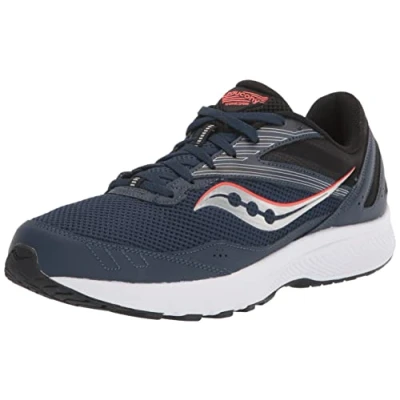Image of Saucony mens Cohesion 15 Running Shoe, Night/Vizired, 9 Wide