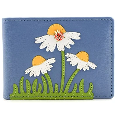 Image of Mala Leather Peony Collection Travel/Season Ticket Holder 682TC_87 Blue