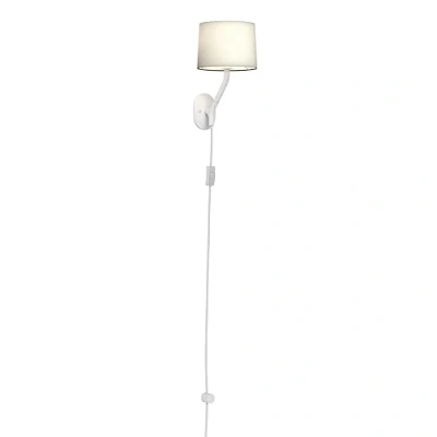Image of Astro Arbor Plug in Indoor Wall Light (Matt White), LED E14/SES Lamp, Designed Britain 1479002 3 Years Guarantee