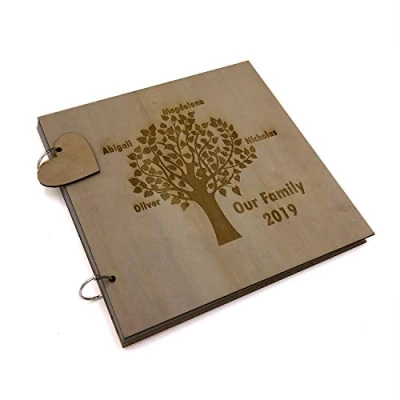 Image of ukgiftstoreonline Personalised Large Family Tree Style Scrapbook Photo Album