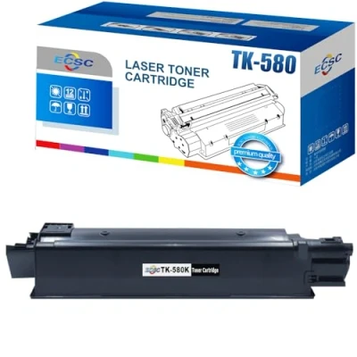 Image of ECSC Toner Cartridge TK 580K For Printer, Compatible With Kyocera ECOSYS P6021cdn FS C5150DN (Black, 1 Pack)
