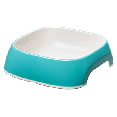 Image of Ferplast Glam Dog Bowls Fashionable, Non Slip Plastic Food Bowl and Water Bowl, Easy to Clean, 0,75 Liter, Blue