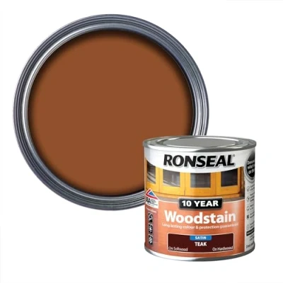 Image of Ronseal 10 Year Woodstain Teak 250ml