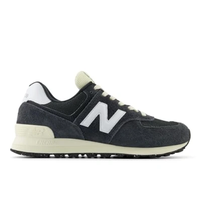 Image of New Balance U574 Unisex Trainers, Size: 5, Grey Leather and textile
