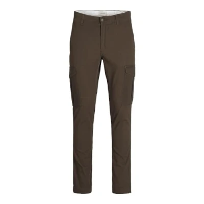 Image of JACK &amp; JONES Men&#039;s Jpstmarco Jjjoe Cargo Trousers, Wren, 28 W/ 30 L