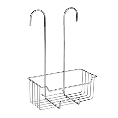 Image of WENKO 23499100 Thermostat shower caddy Milo Hook on rack, Stainless steel, 25 x 36 14 cm, Shiny