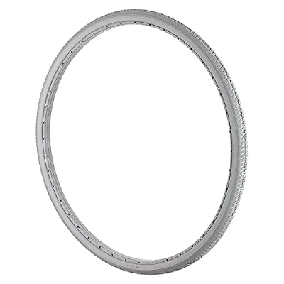 Image of 24&quot; PU Solid Wheelchair Tyre Grey 24x1 3/8 Puncture Proof Set of 2 Tyres
