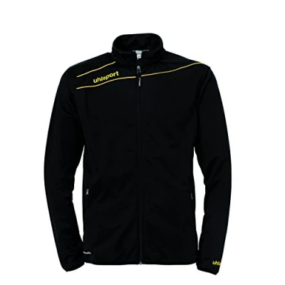 Image of Uhlsport Men Stream 3.0 Classic Jacket Black/Corn Yellow, 2X Small/X Small
