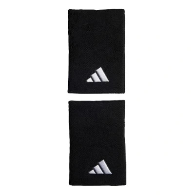 Image of adidas Unisex Tennis Wristband Large, Black/Black/White, M