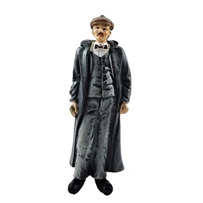 Image of Melody Jane Dolls House Gentleman in Overcoat Resin Man Figure 1:12 People