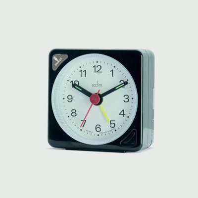 Image of :Acctim, Ingot Mini Travel Alarm Clock Black * BOX OF 4