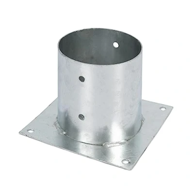 Image of GAH Alberts Screw On Sleeve for Circular Wooden Posts Hot Dip Galvanised Ø141 mm