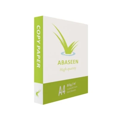Image of Abaseen 1 Ream 500 Sheets Premium White Printer Paper Office A4 Size (210x297mm), 80gsm Multipurpose for Home and Use
