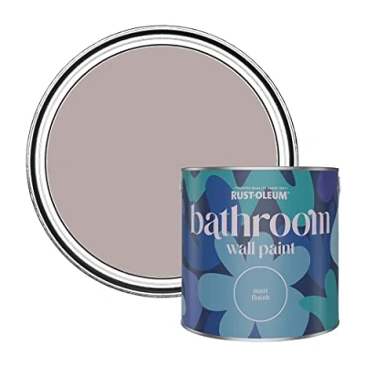 Image of Rust Oleum Pink Water Resistant Bathroom Wall &amp; Ceiling Paint Elbow Beach 2.5L