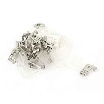 Image of sourcing map 20pcs Flag 6.3mm Crimp Wire Terminal Female Spade Connector + Case