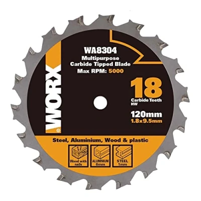 Image of WORX WA8304 120 mm Multi Purpose Blade for Wood/Metal Silver