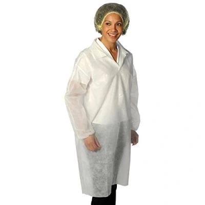 Image of Food Safety Direct Disposable Lab Coat/Visitors Coat (XXL) White