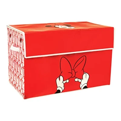 Image of Paladone Disney Minnie Mouse Storage Box Officially Licensed Large Organiser Container Fabric Toy Chest for Kids