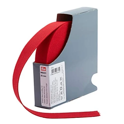Image of Prym Elastic Band Strong 25 mm red, 72% Polyester, 28% ED