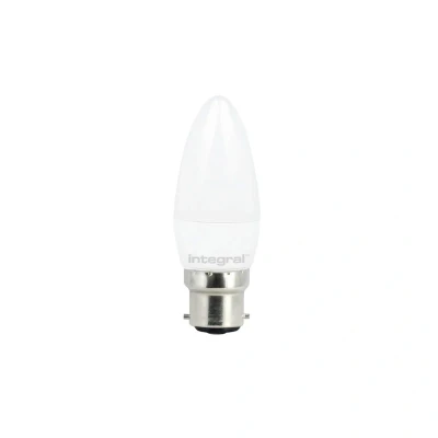 Image of Integral B22 Non Dimmable Candle LED Bulb Frosted 3.4W 4000K