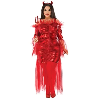 Image of Bristol Novelty 301581L000 Red Devil Adult Fancy Dress, Women, UK 16 18