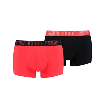 Image of PUMA Men&#039;s Trunk, Red/Black, L (Pack of 2)