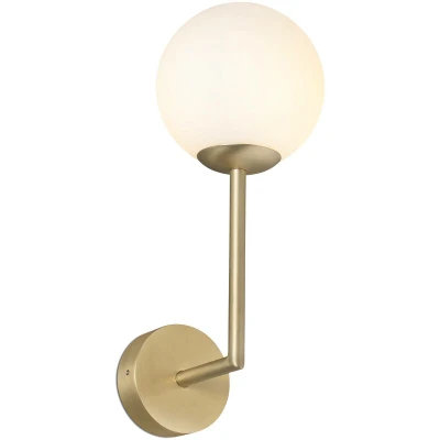 Image of Gala Bathroom Globe Wall Lamp Satin Gold 1x g9 IP44