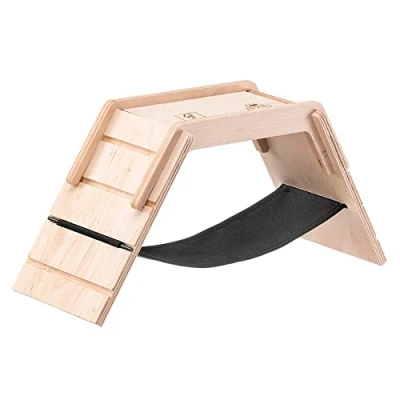 Image of Ferplast Hamster Wooden Bridge with Hammock and Ladder, Mice, Toys, Cage Accessories