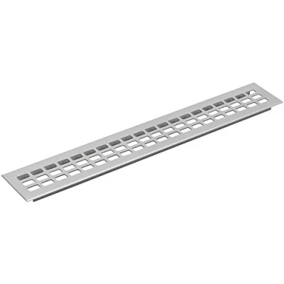 Image of vasalat Luftgitter 1000x80mm AL Natur elox. Ventilation Grille Aluminium, Silver, 1000 x 80 mm