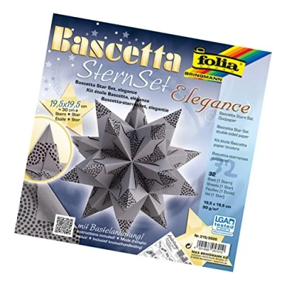Image of folia 836/3030 Bascetta Star Handicraft set, blue, Card, charcoal, 19,5 x cm