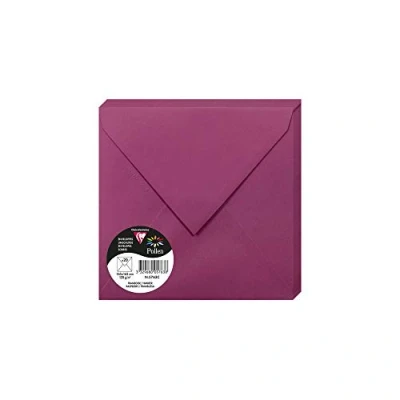 Image of Clairefontaine Ref 5763C Pollen Envelopes (Pack of 20) 165 x 165mm Sized, 120gsm Paper, Gummed Seal, Inkjet &amp; Laser Printer Compatible, Acid Free Raspberry