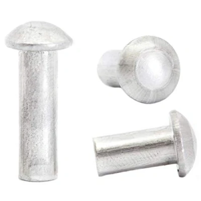 Image of M5 (5mm x 12mm) Aluminium Solid Round Head Rivets DIN 660 (Pack of 20)