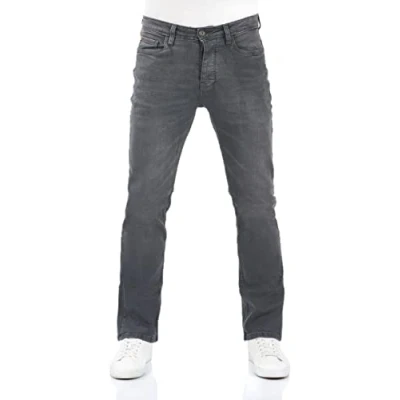 Image of riverso RIVFalko Men&#039;s Stretch Bootcut Jeans Trousers Denim Black Blue Grey 29 30 31 32 33 34 36 38 40, (G113), W/30 L